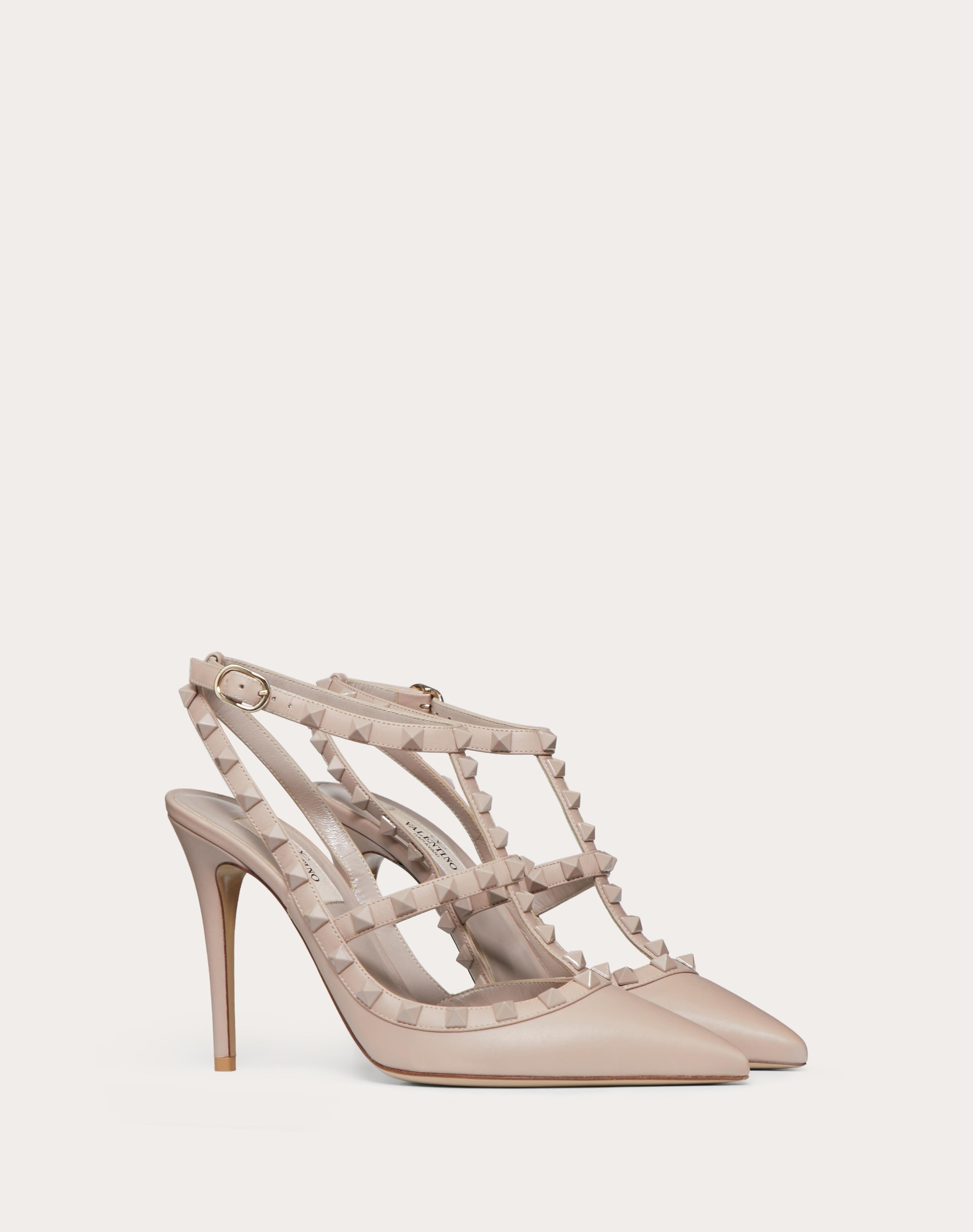 ROCKSTUD ANKLE STRAP PUMP WITH TONAL STUDS 100  MM - 2