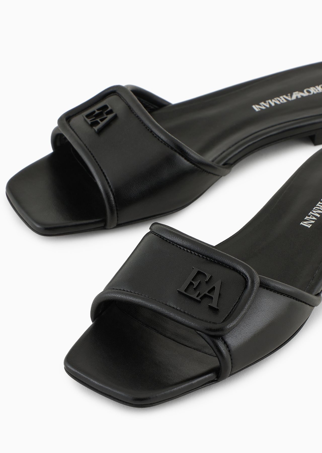 Nappa-leather sandals with EA logo - 5