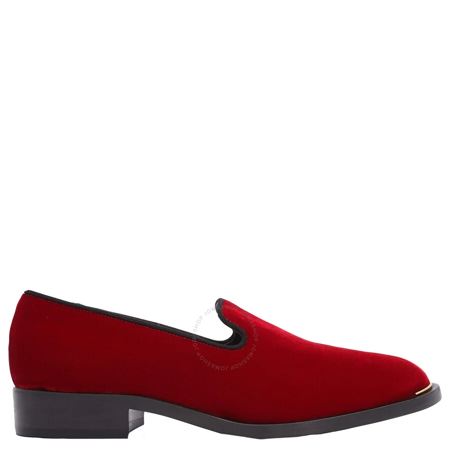 Giuseppe Zanotti Lyidia Velvet-Effect Loafers - 1