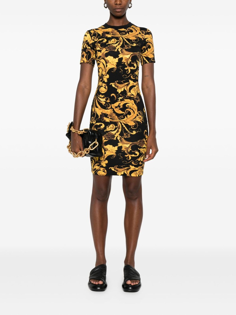 VERSACE JEANS COUTURE baroque-print short-sleeve mini dress outlook