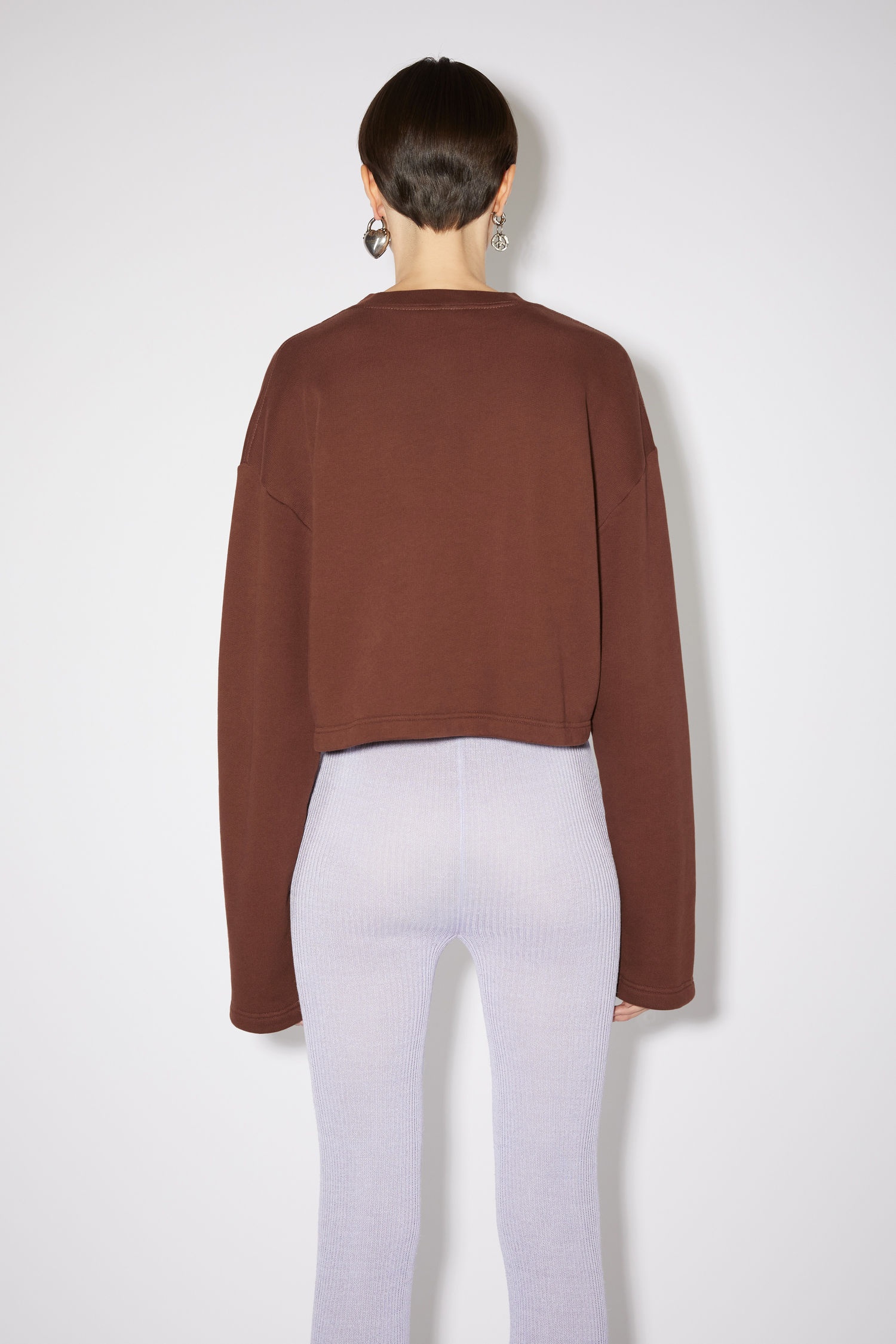 Crew neck sweatshirt - Chocolate brown - 3