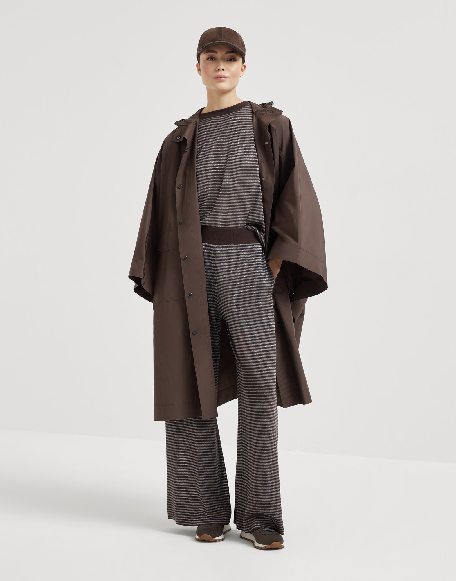 Sparkling stripes lightweight knit trousers in virgin wool and cashmere - 4