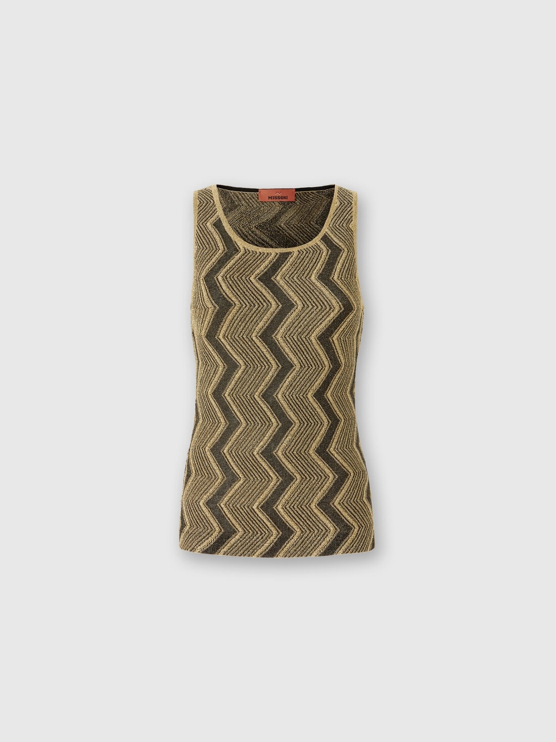 Zig zag lamé viscose tank top - 1