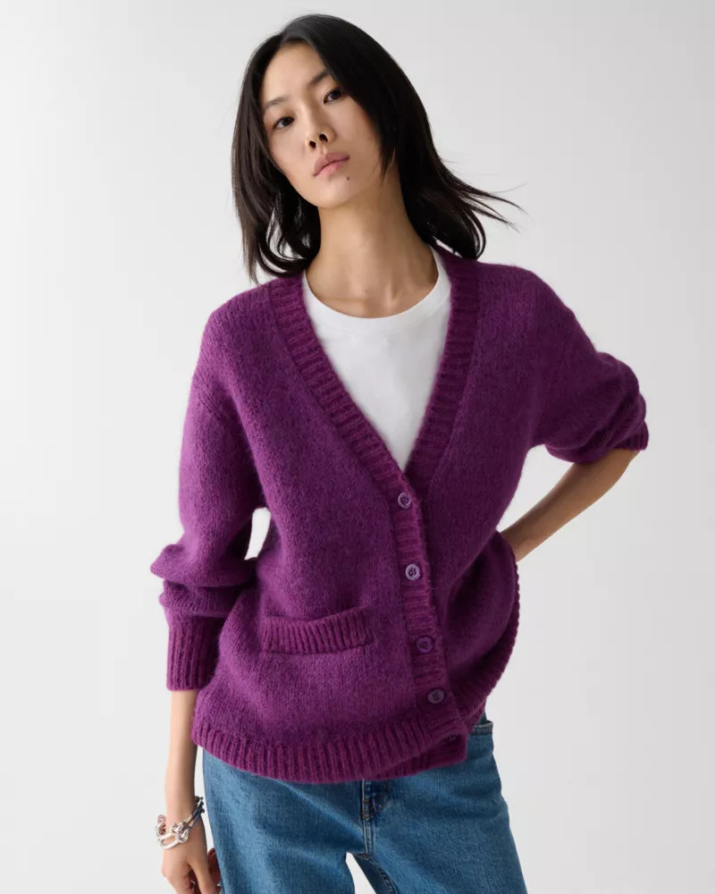 kate spade Fuzzy Oversized Cardigan outlook