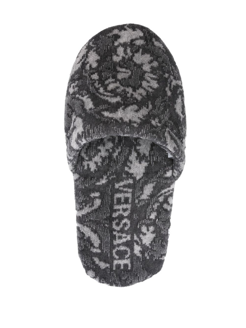 jacquard cotton-blend slippers 4