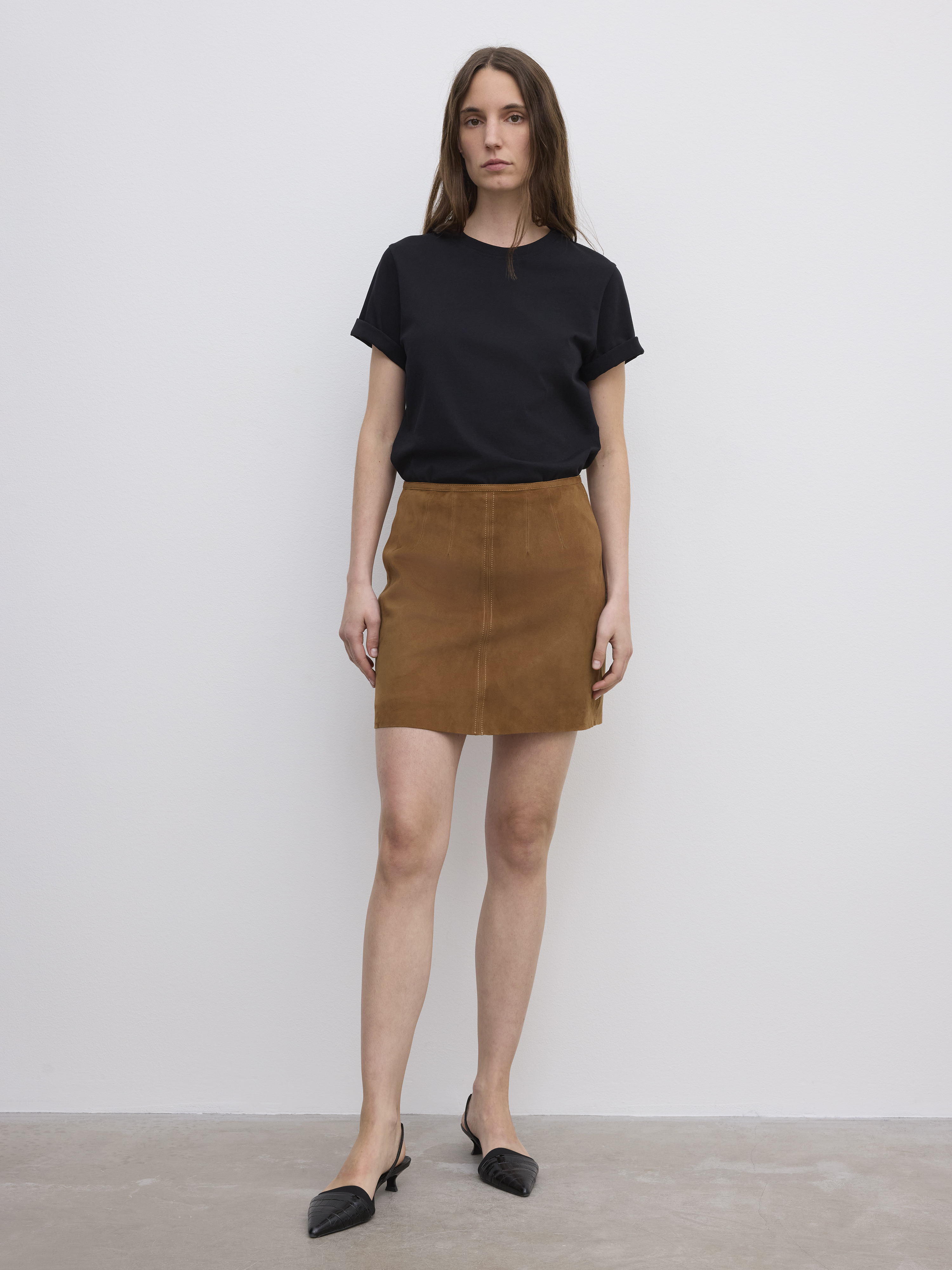 Suede Mini Skirt - 2