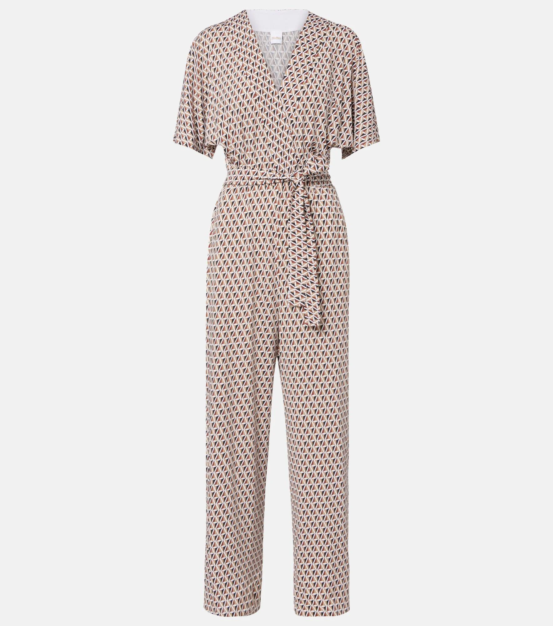 Belted printed jumpsuit - 1