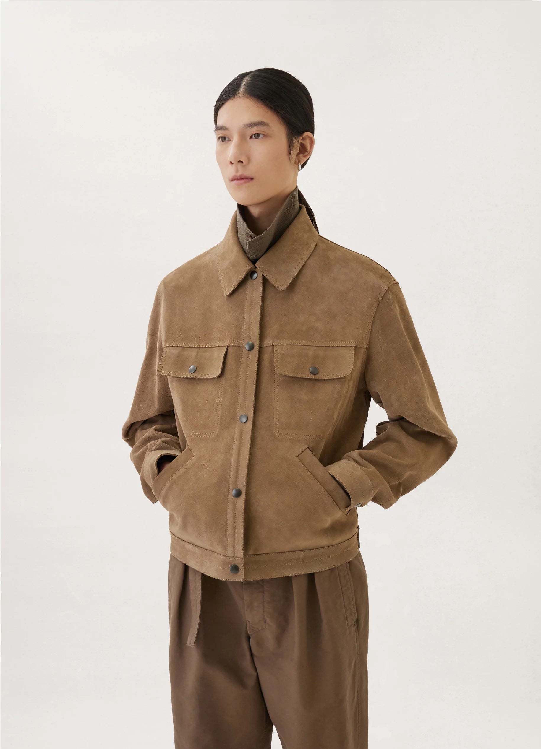 LEMEME ♥ French Suede Jacket/追跡付 Lemaire SUEDE TRUCKER SUEDE LEATHER | REVERSIBLE