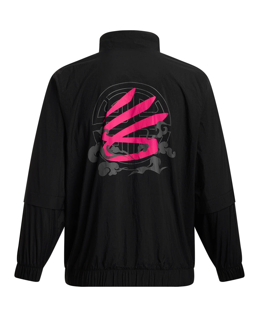 Under Armour Curry Tour Graphic Track Jacket 'Black Pink' 6000781-001 - 2