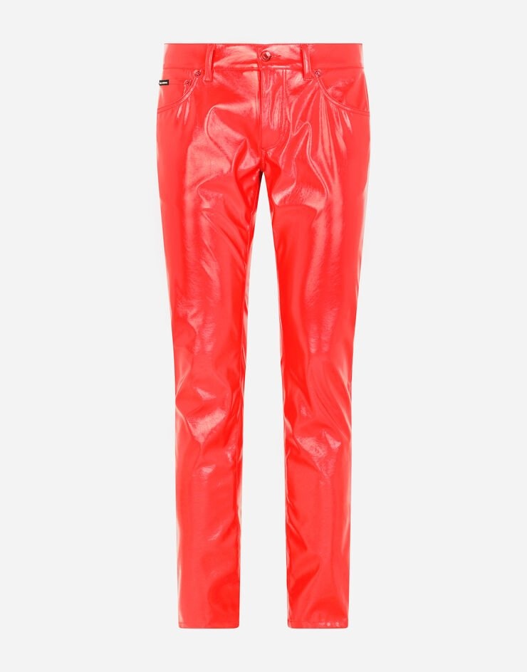 Coated polyester skinny pants - 3