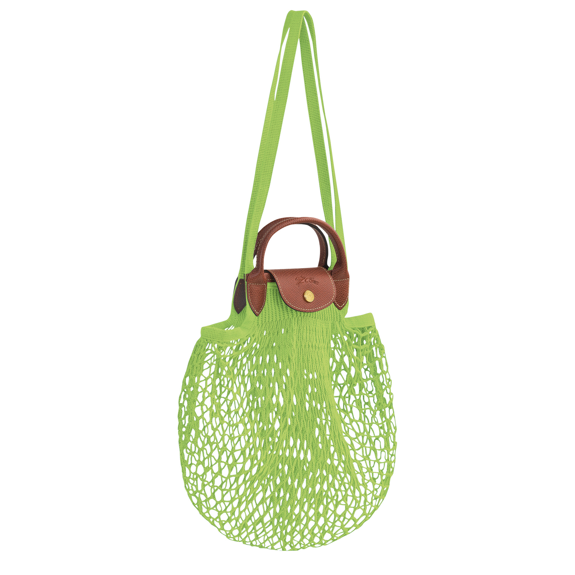 Le Pliage Filet L Mesh bag Green Light - Canvas - 3