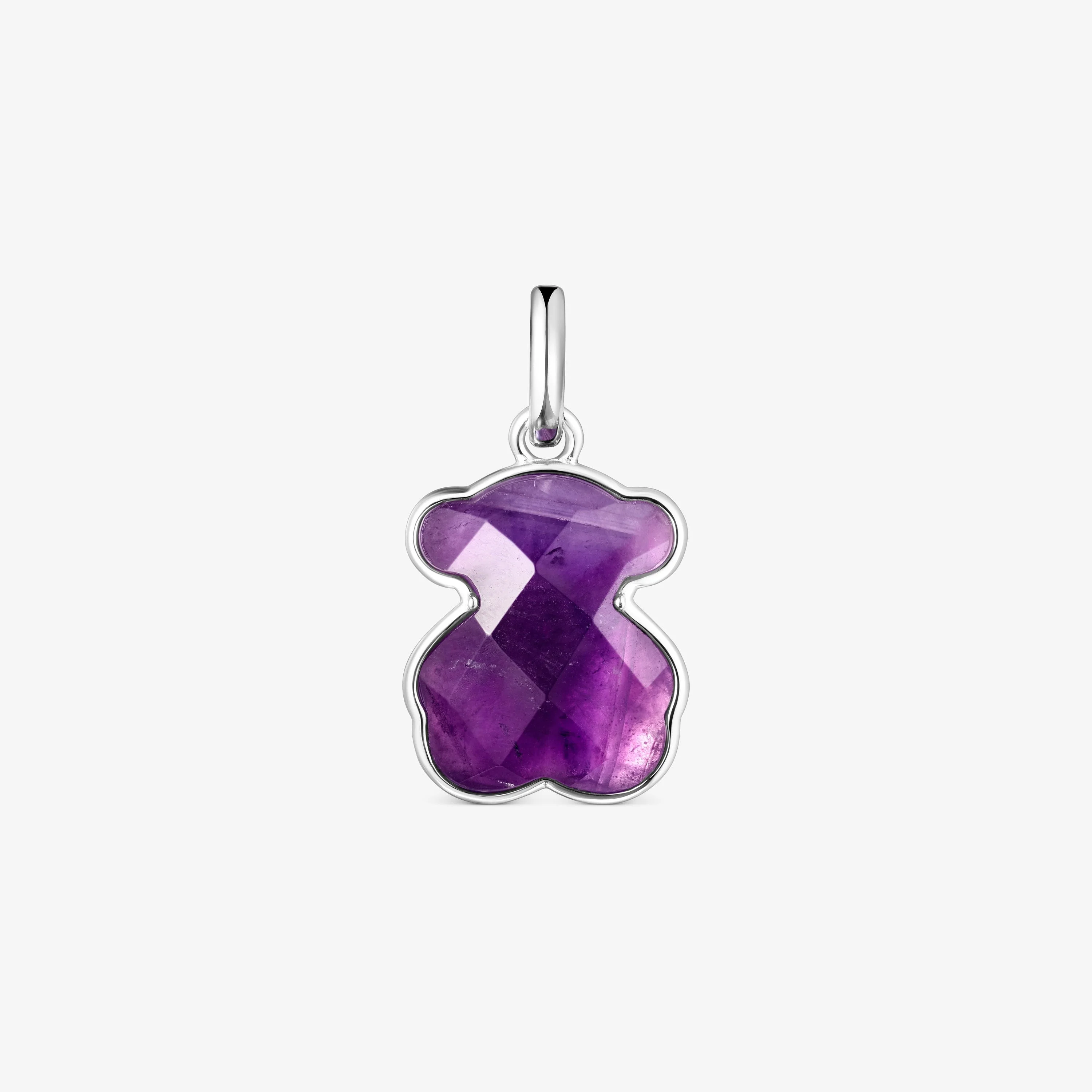 Silver and Amethyst Icon Color Pendant - 1