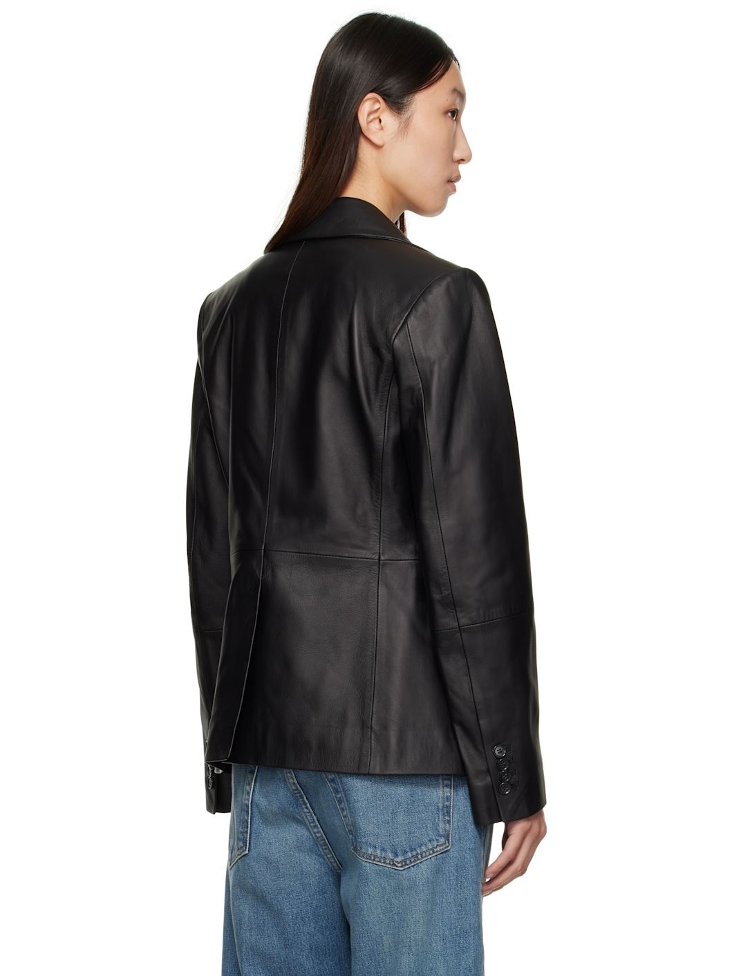 Black Aldo Leather Jacket - 3