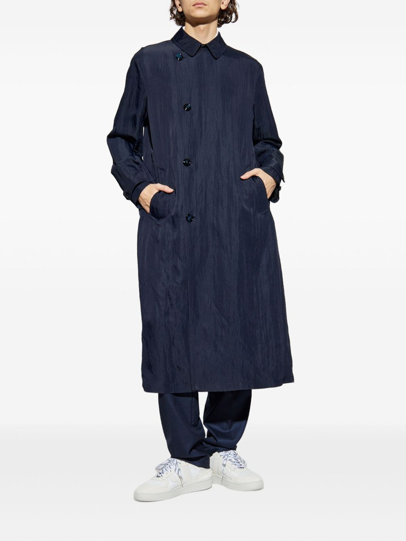 GIORGIO ARMANI ruched trench coat outlook