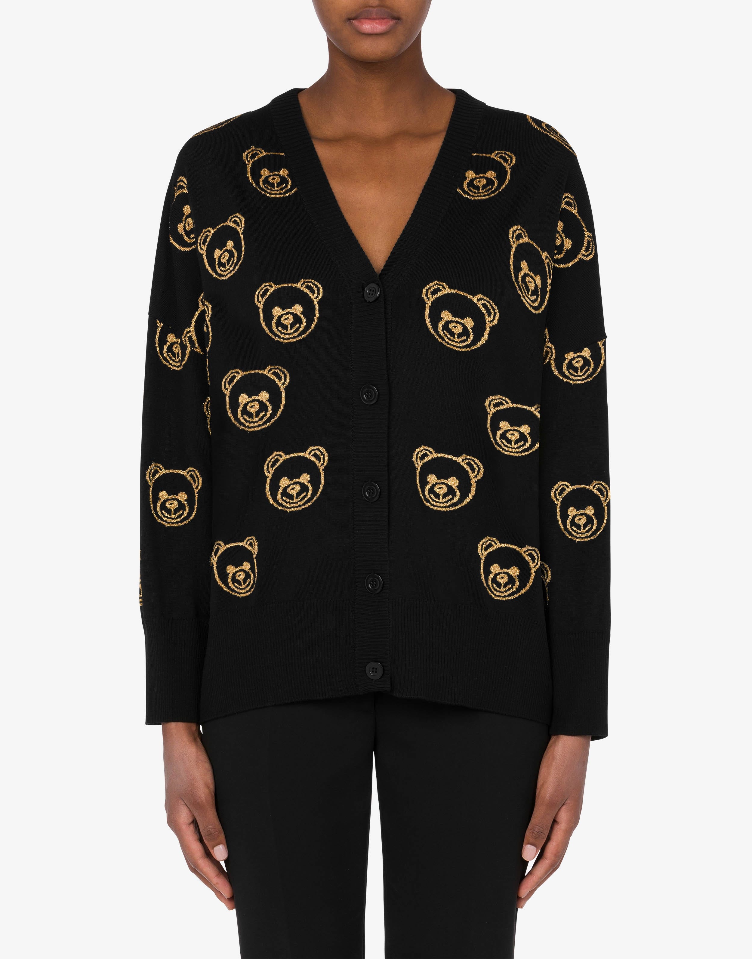 TEDDY BEAR INTARSIA WOOL JOGGERS - 2