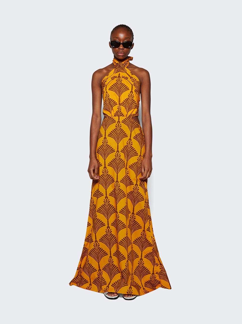 Lake Nakuru Maxi Dress Mustard And Wine - 3