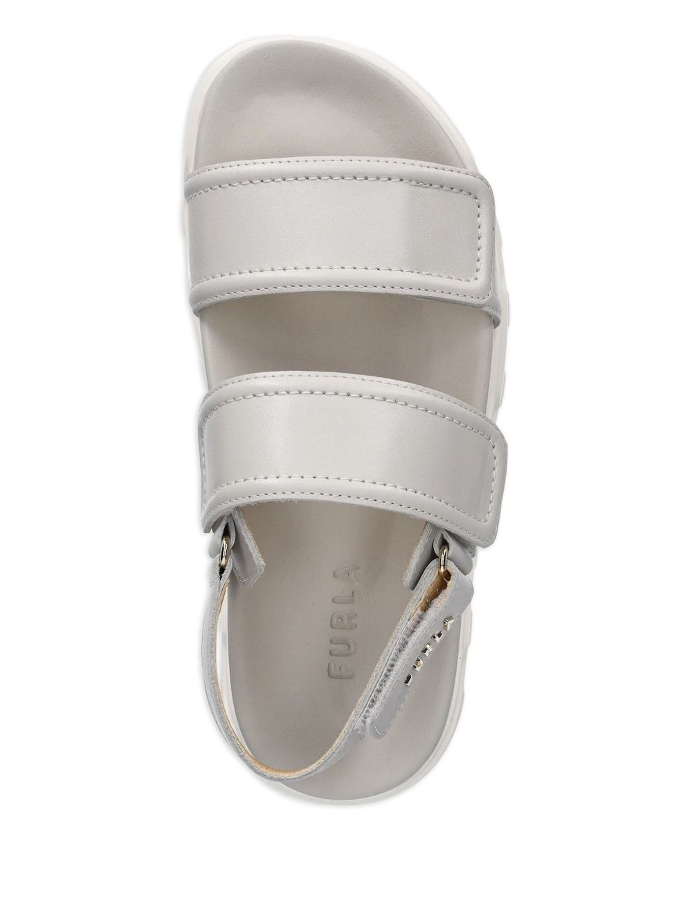 double-strap logo-plaque sandals - 3