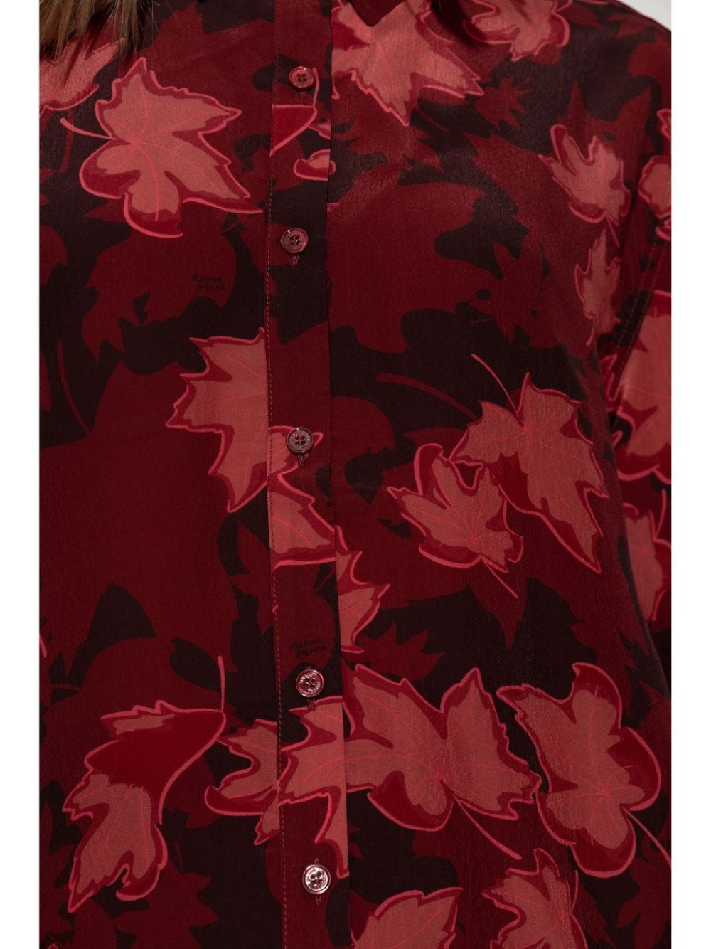 leaf-print shirt - 5