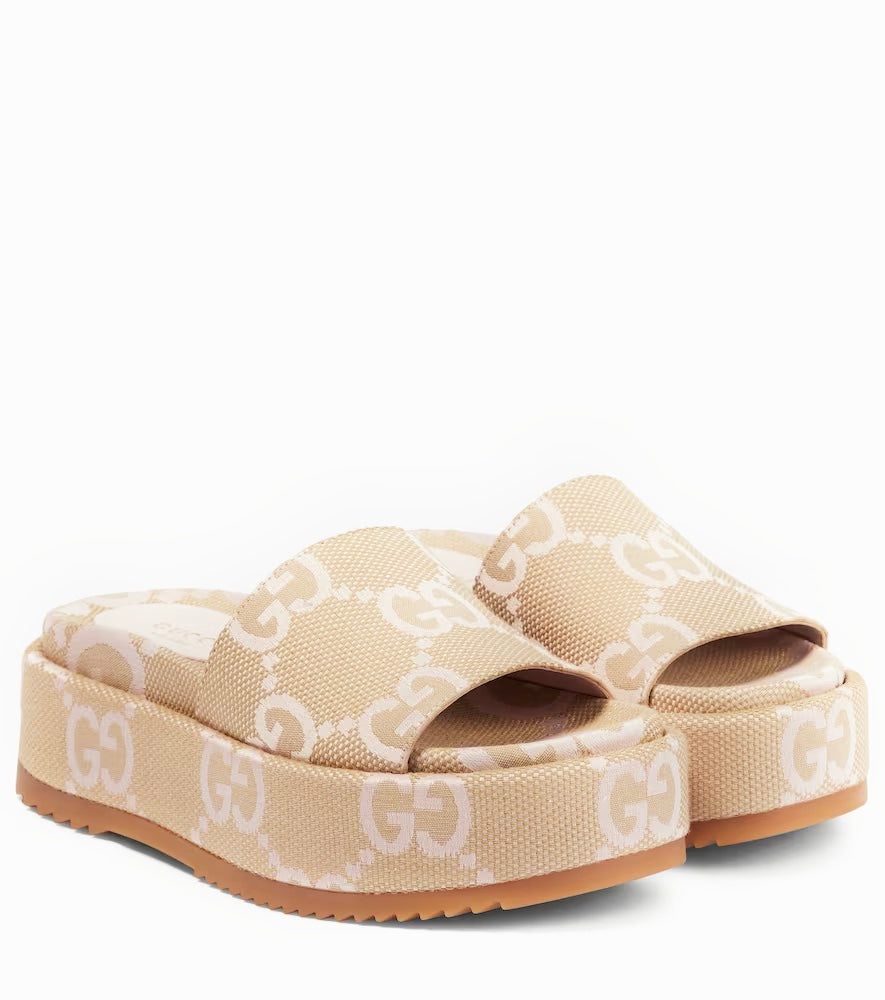 Gucci GG Jumbo Platform Slide Sandals - 2