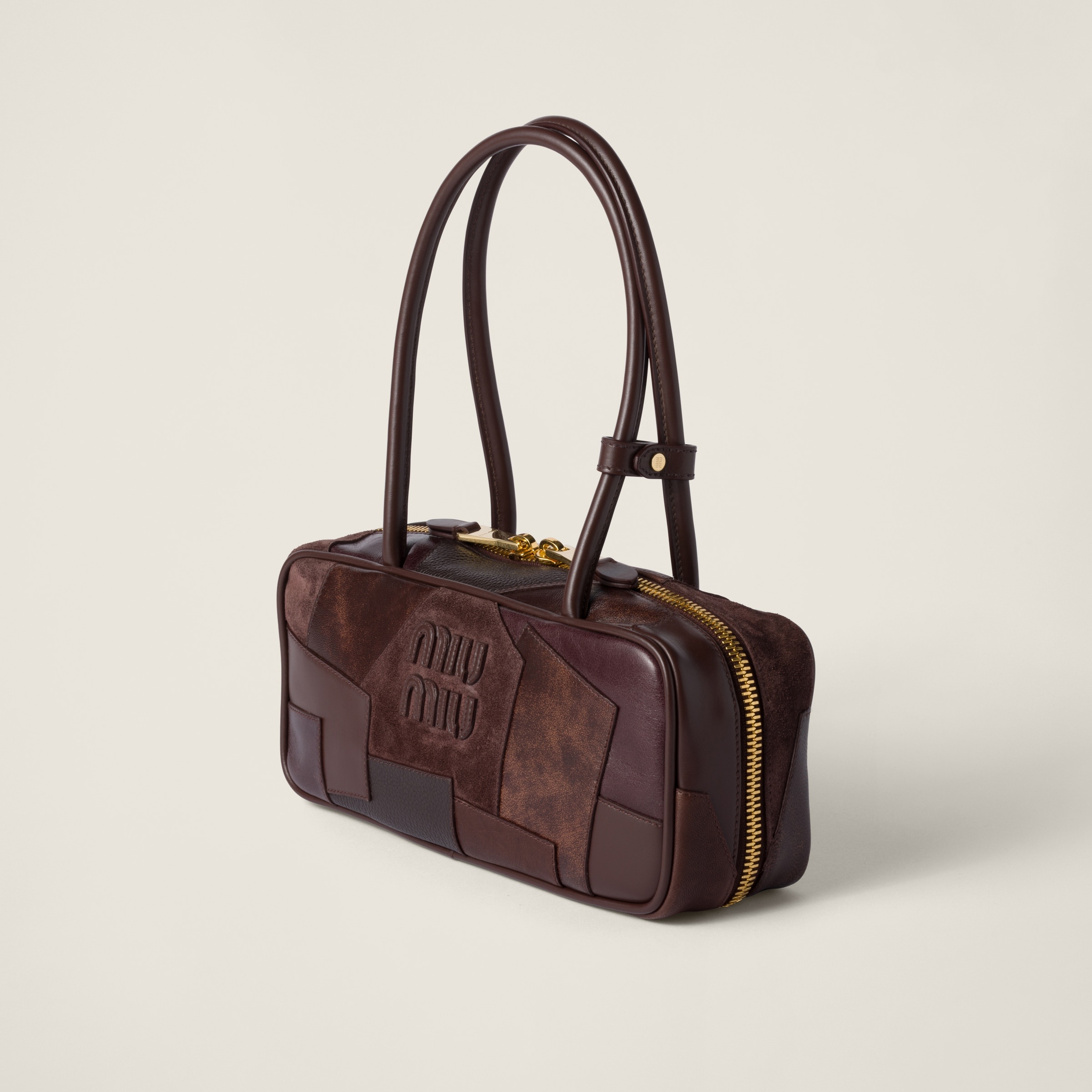 Beau  leather patchwork bag - 3