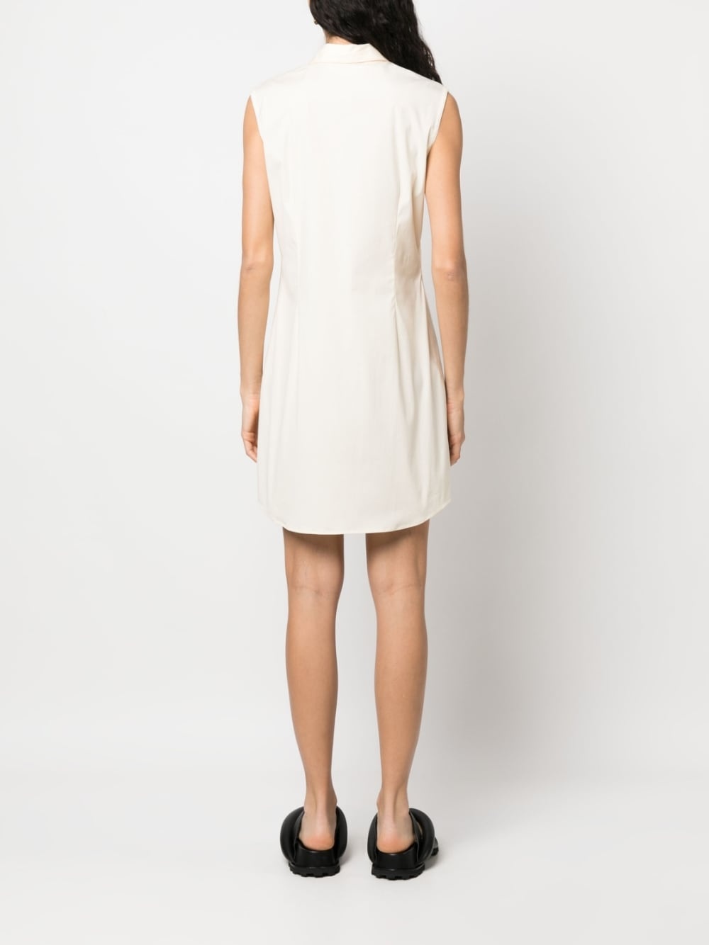 logo-appliqué sleeveless dress - 4