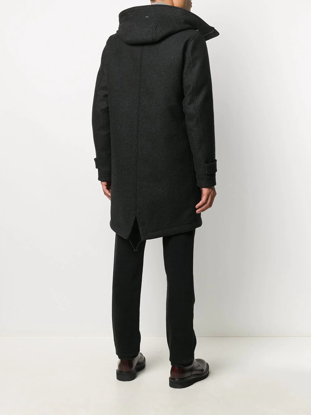 hooded wool coat - 4