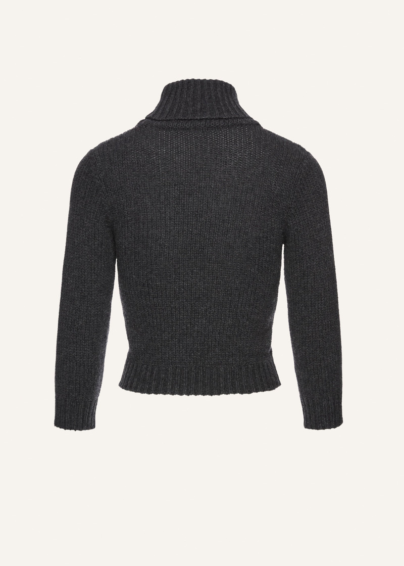 MAGDA BUTRYM Cashmere turtleneck sweater in grey outlook