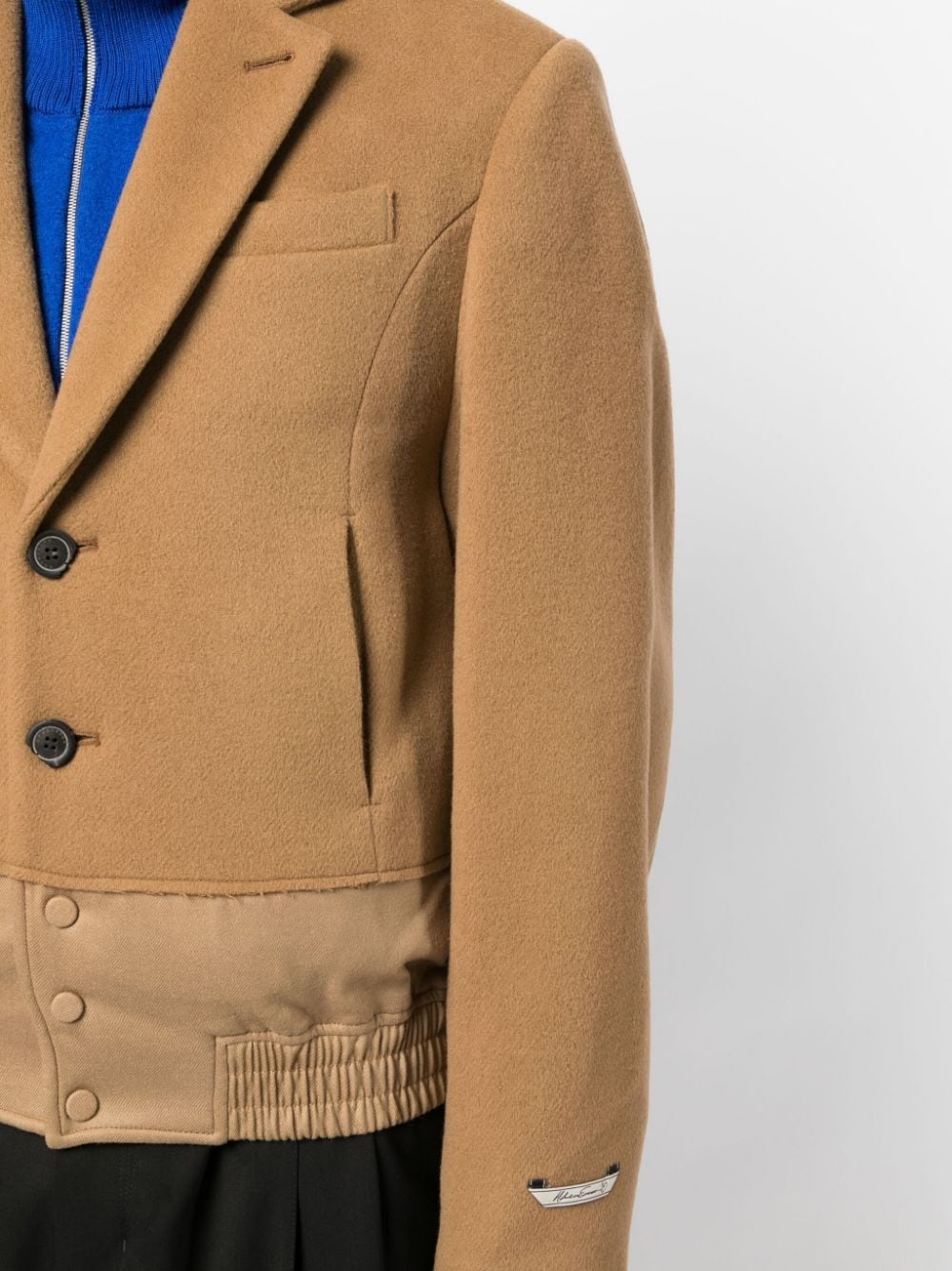 layered-effect single-breasted blazer - 5