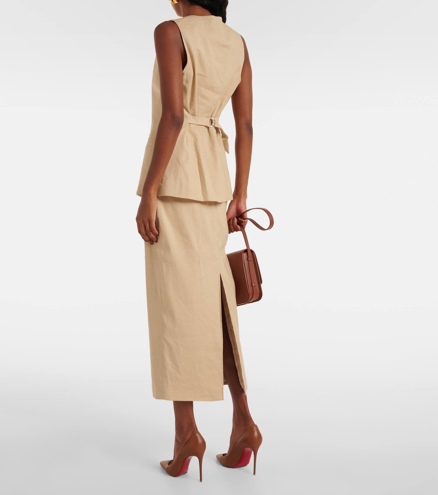 Liff linen-blend vest - 3