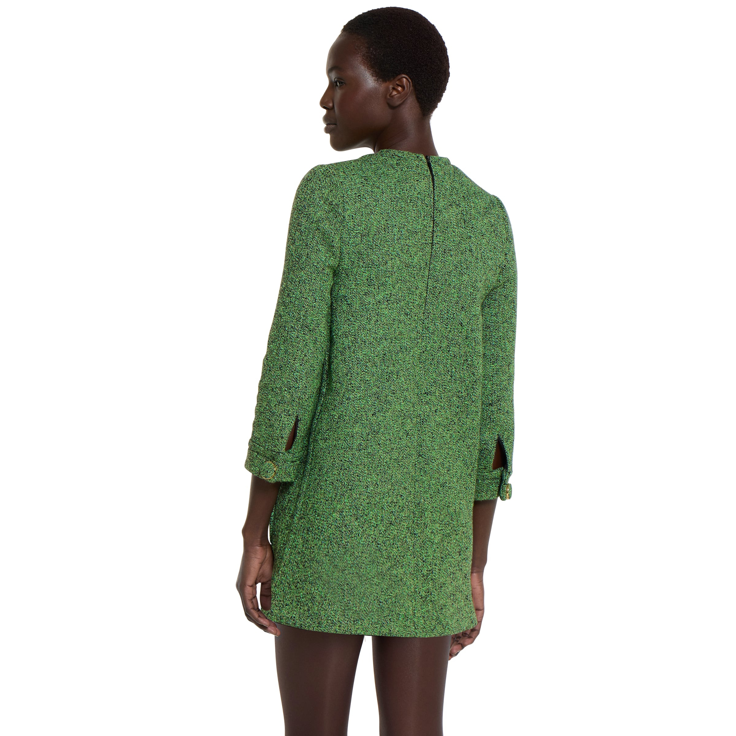 Cotton wool mouliné dress - 4