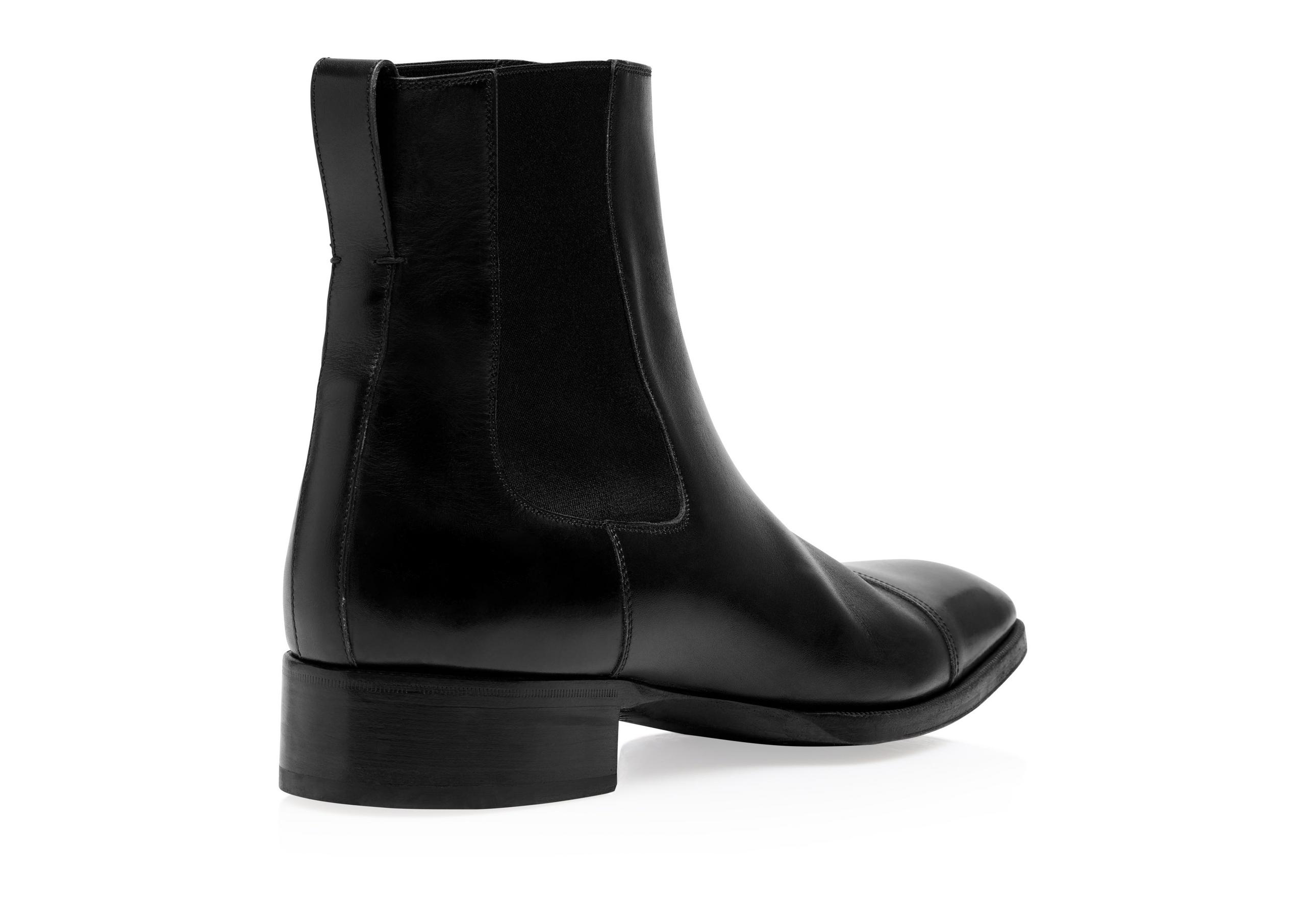 BURNISHED LEATHER GIANNI ANKLE BOOT - 3