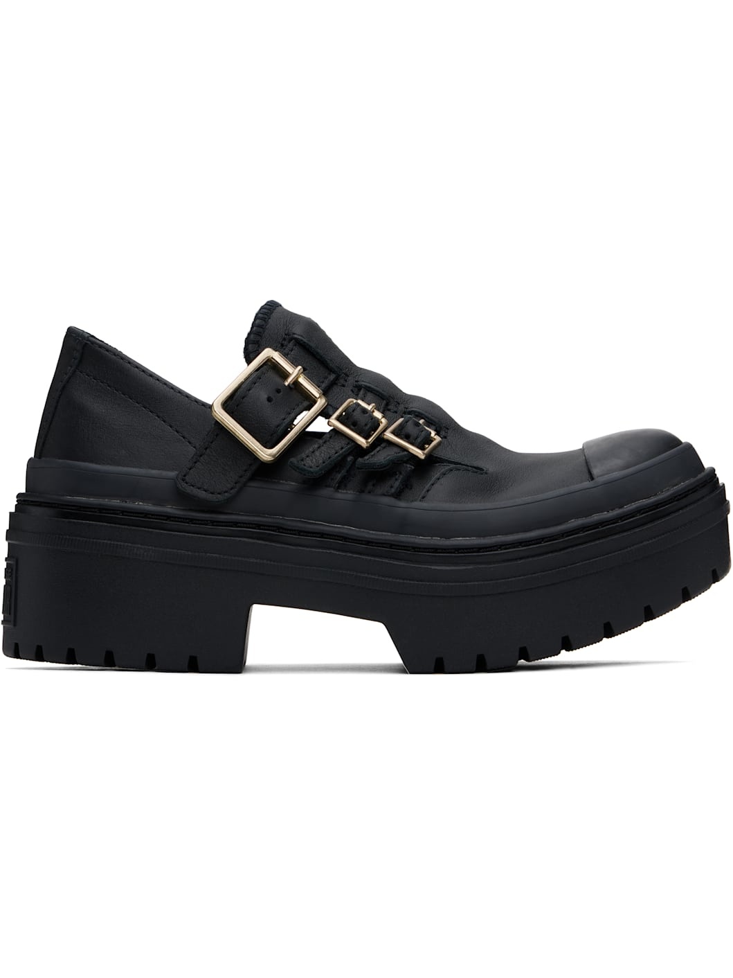 Black Chuck Taylor All Star Mary Jane Platform Sneakers - 1