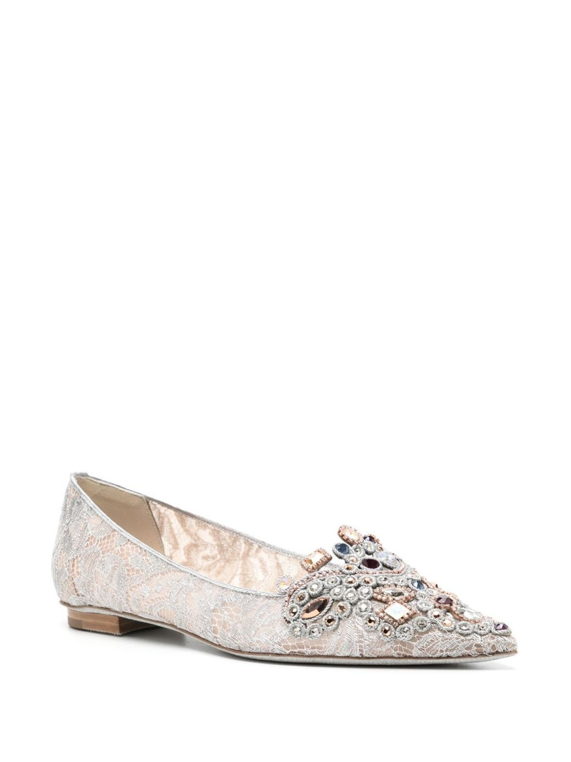 RENE CAOVILLA Cinderella crystal ballerina shoes outlook