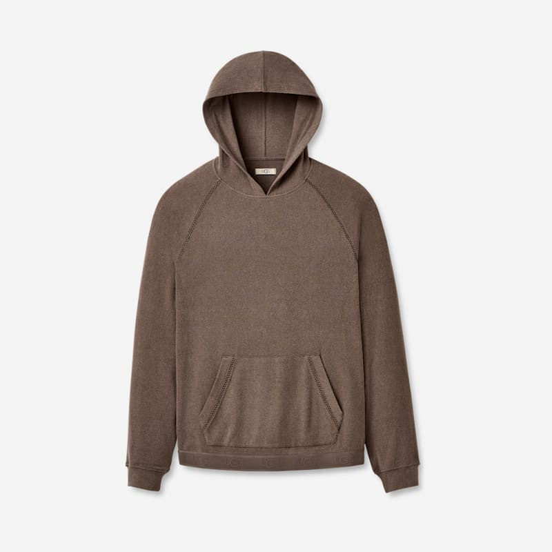® Men's Marcellus Hoodie Polyester Tops in Oyster Brown 1