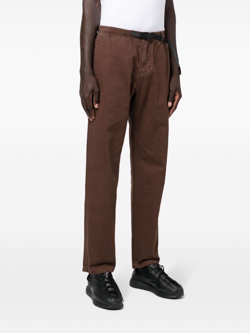 belted-waist straight-leg trousers - 3