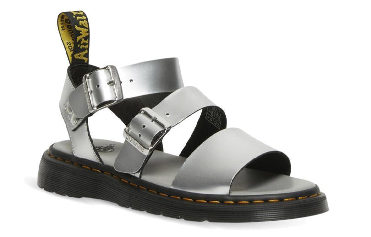 (WMNS) Dr. Martens Gryphon Sandals Silver 26670972 - 3