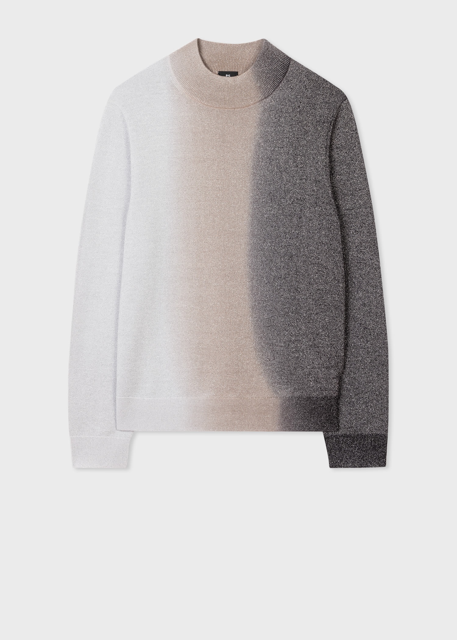 Wool-Blend Ombre Funnel Neck Sweater - 1