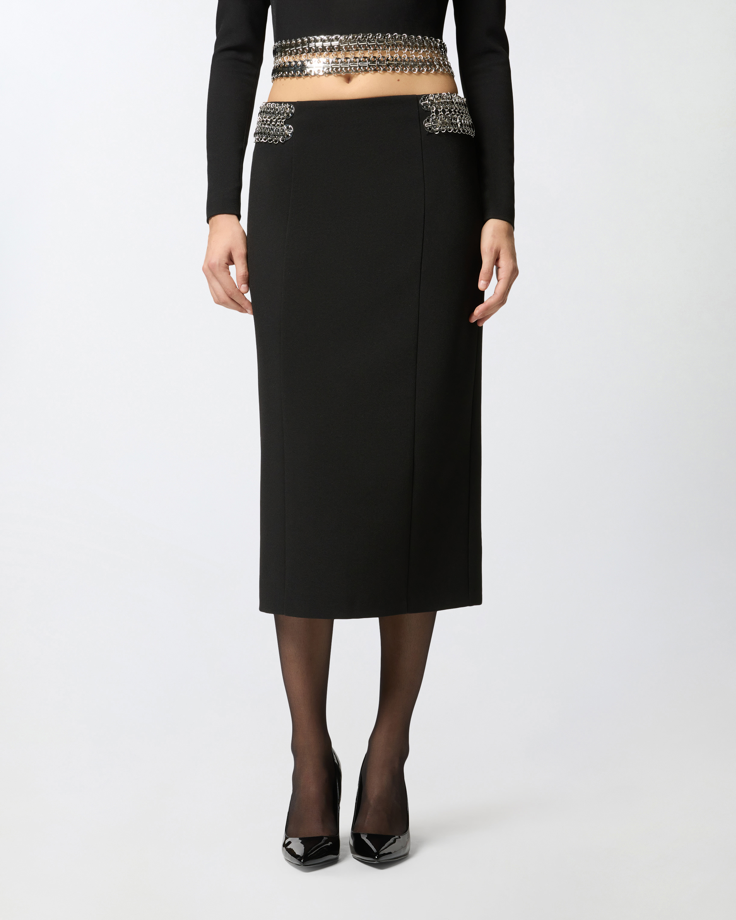 CHAIN MIDI SKIRT - 3