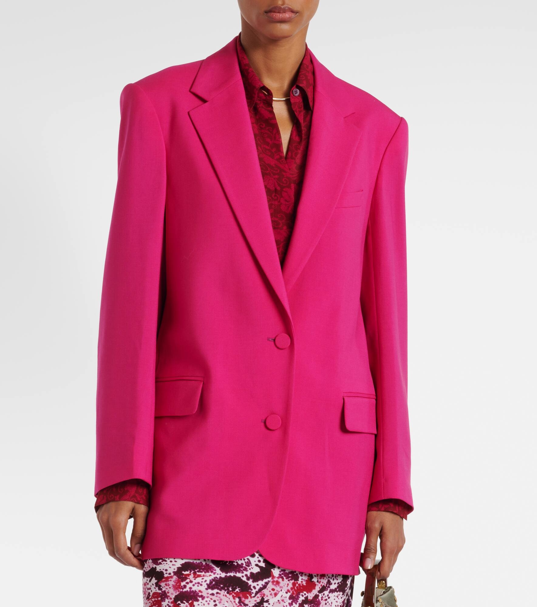 Oversized wool and mohair blazer - 6