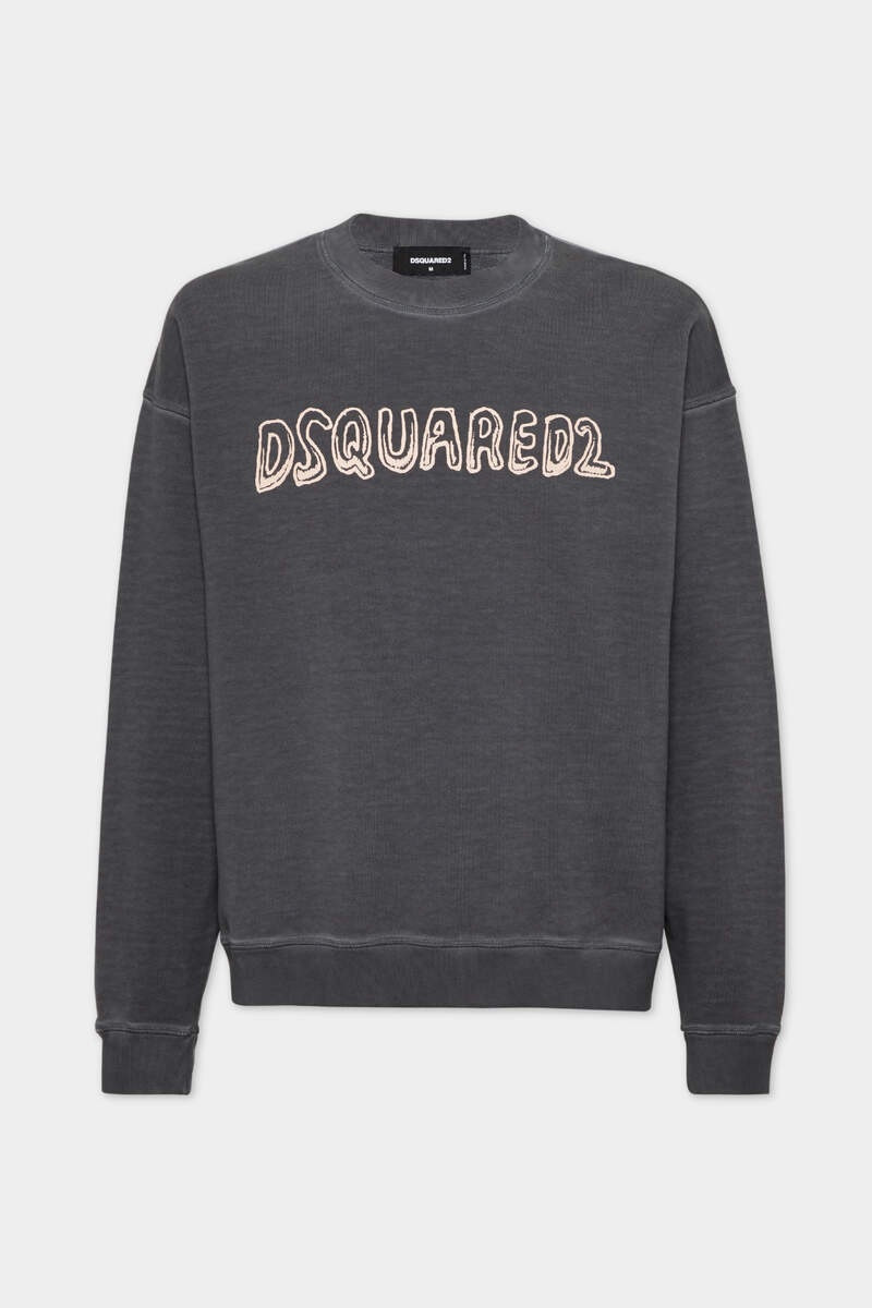 BEST FADE RELAX FIT CREWNECK CARTOON LOGO SWEATSHIRT - 1