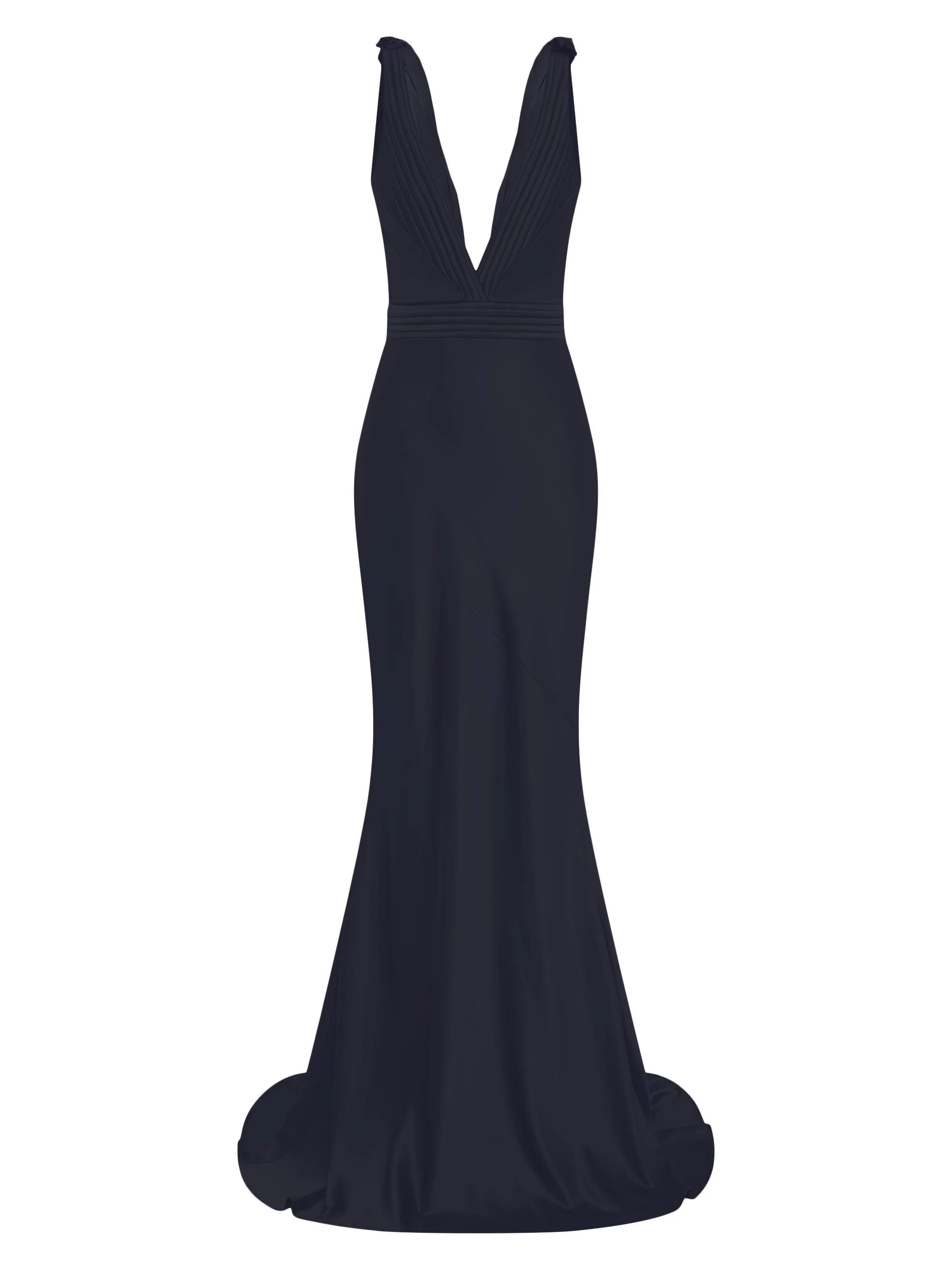 Women's Signature Beloved Sleeveless Satin Gown - Black - 1