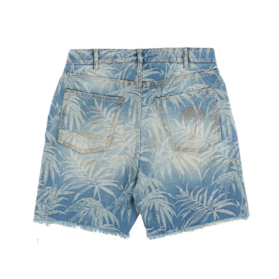 Palm Angels JUNGLE DENIM SHORTS / LIGHT BLU OFF outlook