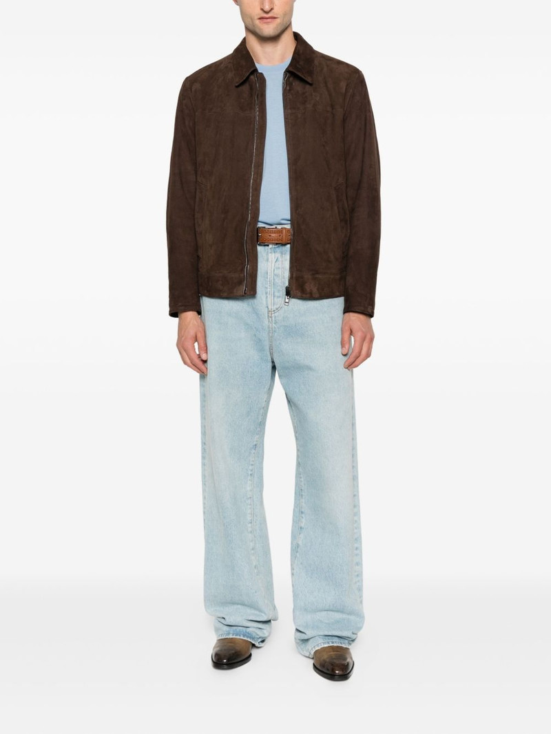 Brioni zip-front suede jacket outlook