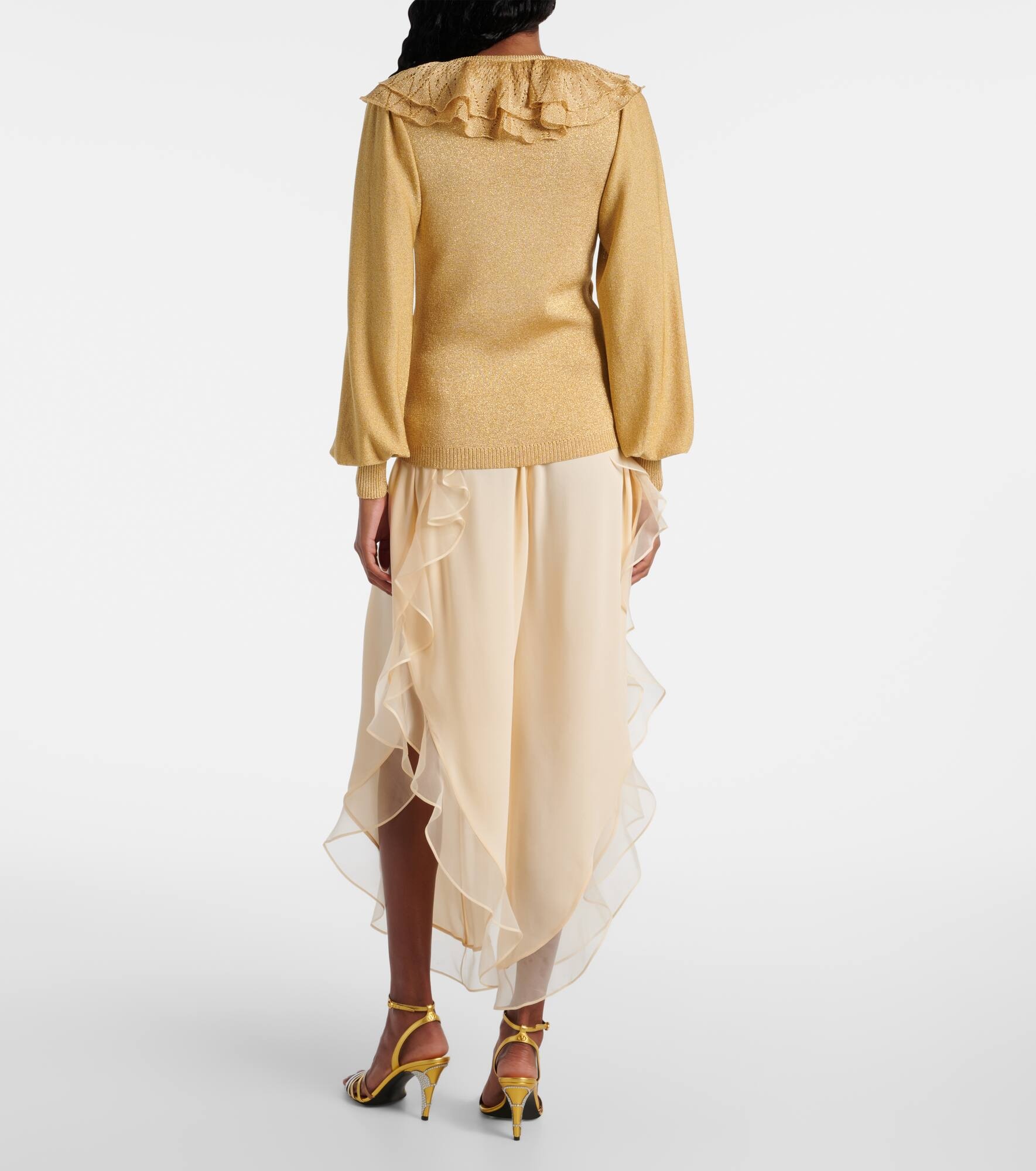 Ruffled lamé sweater - 3