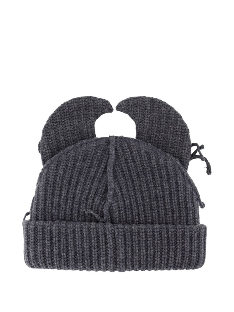 CHARLES JEFFREY LOVERBOY ears-detail beanie hat outlook