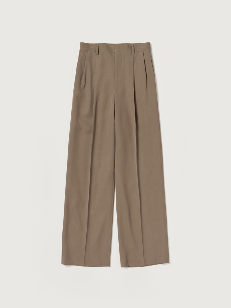 LIGHT WOOL MAX GABARDINE TWO-TUCK SLACKS 1