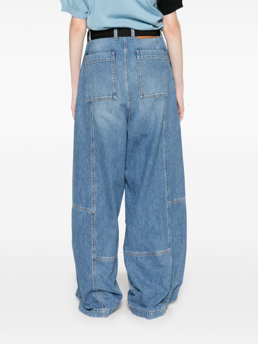 wide-leg cargo jeans - 4