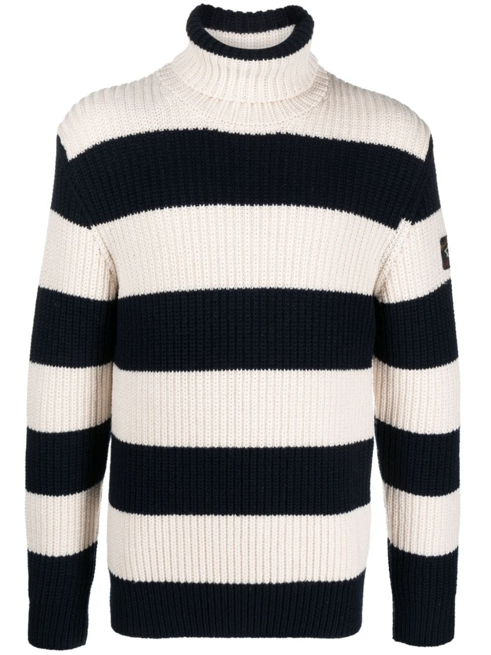 striped roll-neck jumper - 1