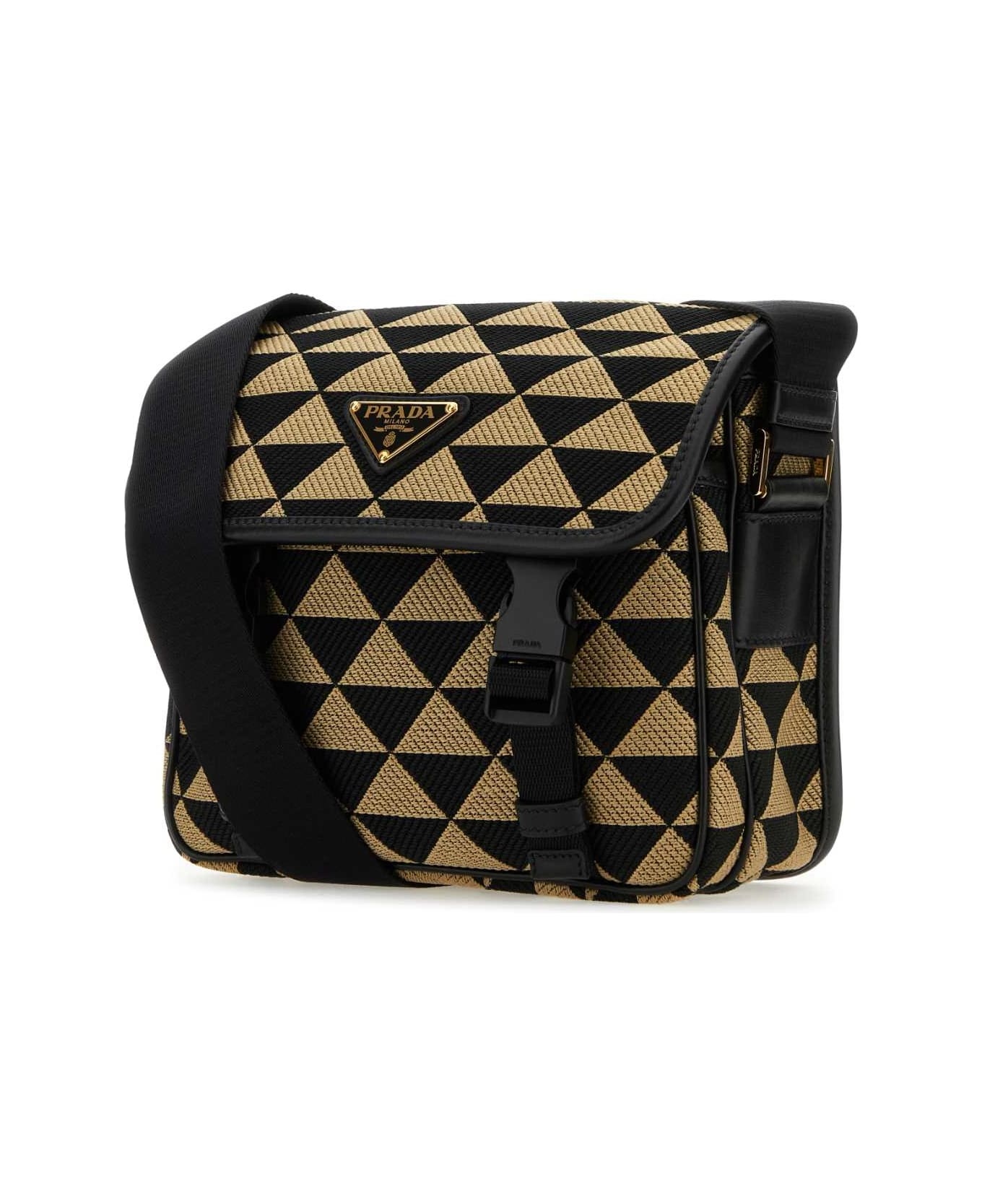 Embroidered Fabric Prada Symbole Crossbody Bag - 2