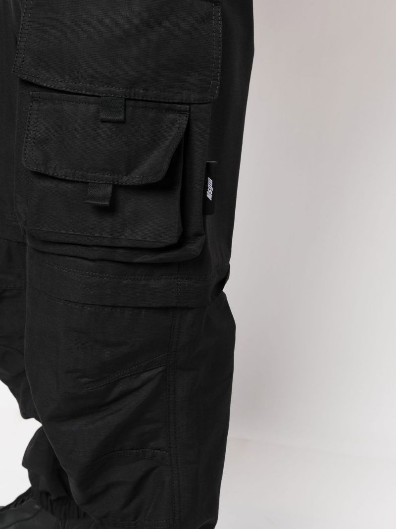 cargo-pocket cotton trousers - 5